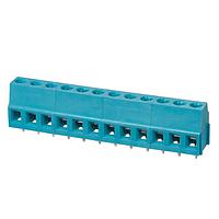Same Sky (formerly CUI Devices) TB007-508-12BE Fixed Terminal Blocks Terminal block, screw type, 5.08 , horizontal, 12 poles, CUI Blue, slotted screw, PCB mount