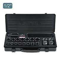 TOPTUL  GBA1836 - 18PCS 1/2 inch DR. Flank Impact Socket Set