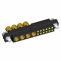 Harwin M80-4D11205F2-04-325-00-000 Heavy Duty Power Connectors 12+4 Pos. Female 22AWG+12AWG Cable Conn. Kit, Jackscrews