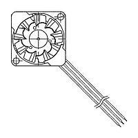 Sunon UF3C3-500B Axial Axial Fan, 12x12x3mm, 3VDC, 18.91"H2O, Vapo, 4x Wire, Tach/PWM, IP58