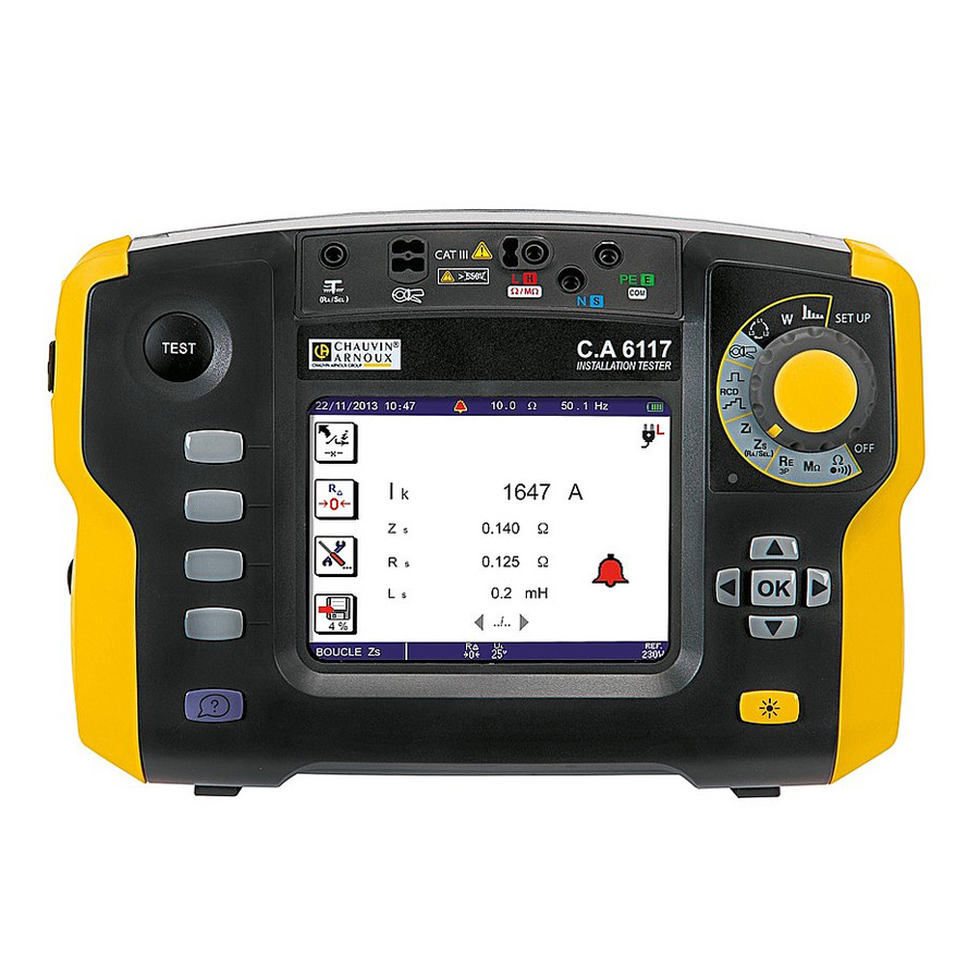 Portable electrical installation tester used for field inspection and verification
