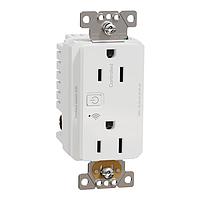 Square D SQR441U1WHW Sockets WI-FI 15A TR RECEPTACLE ENERGY MON WH