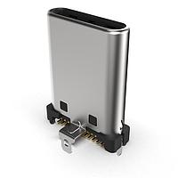 GCT (Global Connector Technology) USB4151-GF-C PCB Top Mount USB Type C, Plug, SMT , G/F, Vertical Mount, T & R