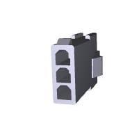 AMP Connectors - TE Connectivity 1-172158-6 Receptacle Housings MINI 3P CAP BLUE