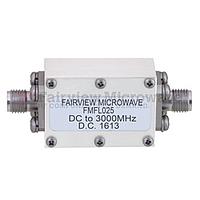 Fairview FMFL025 Lowpass Filter Operating From DC to 3 GHz With SMA Female Connectors
