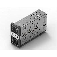 AMP Connectors - TE Connectivity 2085945-7 QSFP+ QSFP+ Assy, 2x1 Gskt 4LP-All, Stacked