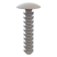 Essentra Components 27SC2520P100 Push-In Barbed Fastener, Slotted Pan, 1.000 Length