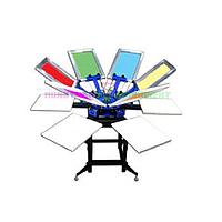 Hoystar GW-650 Manual 6 Color 6 Station Silk Screen Printer (600pcs/Hr)