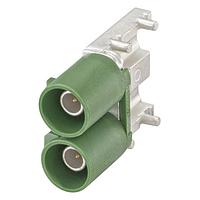 Rosenberger 59S2DA-40MT5-E PCB Connectors R/A Plug PCB w/Housing Green