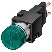 SIEMENS 3SB22246BE06 Pilot Light PILOT LIGHT,GRN,FV W/ 24V BLB,RINGS