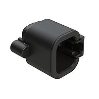Amphenol SINE Systems ATP04-4P-BM14 Connectors 4 Position, PCB Receptacle, Pin, Board Mount, 180  Straight, Screw Boss, Tin Contact Plated, Potting, Black