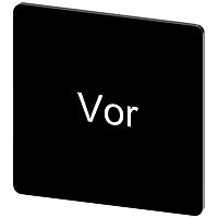 SIEMENS 3SU19000AE160AF0 Labeling Plate, Vor INSCR. LABEL, BLACK 27 X 27MM, VOR