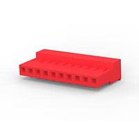 AMP Connectors - TE Connectivity 4-640433-0 Receptacle Housing CLOSED W/O TABS 10P Red 22 AWG