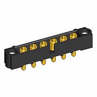 Harwin M80-5000000M1-06-331-00-000 Power to the Board 6 Pos. Male SIL Vertical Throughboard Conn. Jackscrews