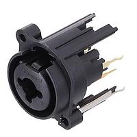 Amphenol Audio ACJC10AV2L BULK Receptacles 1/4" XLR Chassis Mount C Type Stereo Vert PCB Switching Ground Switch Latchless