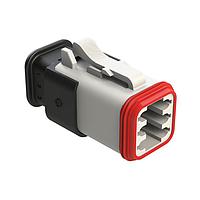Amphenol SINE Systems AT06-6S-SR02WHT Automotive Connectors 6 Position, Plug, Socket, SR02 Strain Relief (Reduced Diameter Seal), White Body
