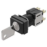 EAO 51-361.F22D Switch Actuators Keylock switch 3 positions maintained-rest(a)-maintained SPE 2NC+2NO ST/PT 18x24 gold/silver 311