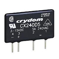 Sensata Technologies - Crydom CX380D5 Heavy Duty PCB SIP SSR 530Vac 5A, 3-15Vdc,ZC