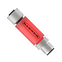 Banner Engineering TL15R2Q In-Line Modular Tower Light Indicators TL15 Series: 1-Color In-Line Status Indicator Segment; Voltage: 12 or 24 V dc; Housing: PVC; IP67; Input: PNP; Colors: Red, Pin 2; Male-Female 5-pin M12 Integral QD