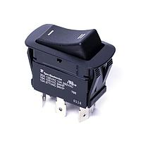 AMP Connectors - TE Connectivity PRCDD1-20F-BB0EW Rocker Switches DP ON-NON-ON PNL PWR ROCKER SWITCH