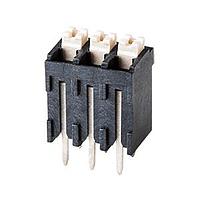 Same Sky (formerly CUI Devices) TBLH10V-381-03BK Fixed Terminal Blocks Screwless, High Temperature,Vertical, 3.81 mm pitch, Black with Gray Button