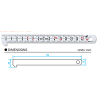 NIIGATA SEIKI FS-15KD Steel rules hook scale kaidan, 0-150mm