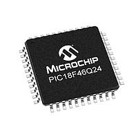 Microchip Technology PIC18F46Q24T-I/PT Microcontrollers 64KB Flash, 4KB RAM, 512bytes EEPROM, MVIO, 10b ADC2, 8b DAC, ACP, Comp, PWM,