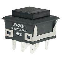 NKK Switches UB26KKW015F-AB Pushbutton Switches DPDT ON-ON GREEN