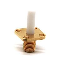 Radiall R125413000 Panel Receptacles SMA / ADJUSTABLE SQUARE FLANGE JACK RECEPTACLE WITH CYLINDRICAL CONTACT