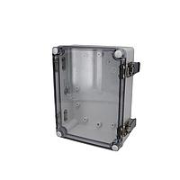 Bud Industries PTH-22496-C Electrical Enclosures PC+10% Fiberglass Box with Self-Locking Latch and Clear Cover (7.9 X 5.9 X 3 In)