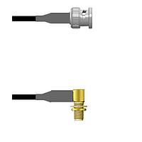 Amphenol Custom Cable Q-0L02R0008048i RF Cable Assemblies BNC-SP/SMA-RJB RG58 48I