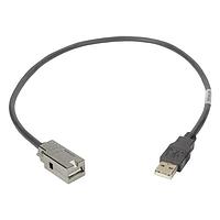 HARTING 09455451921 Cable Assembly USB 2.0 Cable Assembly - IP20 Type A to HIFF Jack Type A (1:1), 1.0m