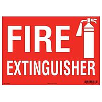 HellermannTyton 597-00103 Labels Fire Sign, 10" x 14", Fire Extinquisher, Vinyl, Red, 25/pkg