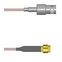 Amphenol Custom Cable Q-030680005018i RF Cable Assemblies BNC-SJ/SMA-SP G316 18I