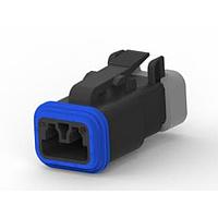 DEUTSCH - TE Connectivity DT06-2S-FP02 2-Way PLG, 2P, BLK, N, FLOURO SEAL RET, CAP