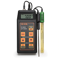 HANNA HI8424 Waterproof pH/mV/°C meter with automatic calibration (2.00 ~16.00 pH, 0.01 pH)