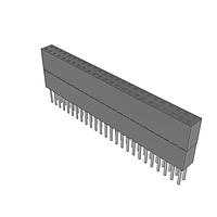 Samtec ESW-125-59-S-D Stackthrough .100" Elevated Socket Strip