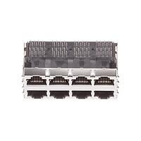 Same Sky (formerly CUI Devices) CRJ036-5-TH Stacked RJ jack, 2x4 port, 8P8C, 50u, shielded, spring tabs