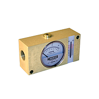 Webtec FI1500-400BSWT Hydraulic Brass In-line Flow Indicator (Water:100 US gpm;Oil:100 US gpm;5000 psi;with temp.)