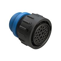 Amphenol SINE Systems AHDP06-24-29SR-STA Connectors 29 Position Plug, Socket, Shell Size 24, Reduced Diameter Seal (Blue), Small Thread Adapter