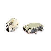 Rego Electronics RG9916-117B13-03B0 HDMI Connectors Upright Flank mounted, PTH 1u" Gold plated w/shield peg 6.13mm H
