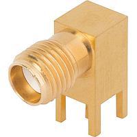 Amphenol SV Microwave 2986-6001 PCB Connectors SMA F PCB Thru-Hole Conn, R/A