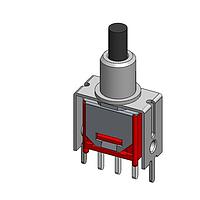 Dailywell 8MSLP1B06VS2QES Pushbutton Switches Sub-miniature Pushbutton SPDT switch on-on high V-bracket