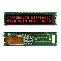 Newhaven Display NHD-0220CW-AR3 OLED Displays 2x20 Red Slim Character OLED