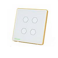 HUNONIC HNLUX04VT BLE Luxury Touch Switch 4 Square Button (White)