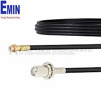 Fairview FMCA1434 Snap-On MMBX Plug to SMA Female Bulkhead Cable RG174 Coax