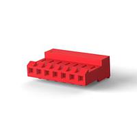 AMP Connectors - TE Connectivity 640428-7 Receptacle Housing CLOSED W/O TABS 7P L.R. red 22 AWG