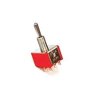 E-Switch 100DP1K1B25M1QE Toggle Switches TOGGLE, 5A 120VAC/28VDC, DPDT On-On, Panel Mount Solder