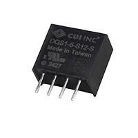 CUI Inc DQS1-5-S12-S Isolated dc-dc isolated, 1W, 4.5-5.5 Vdc input, 12 Vdc, 0.084 A, single regulated output, SIP
