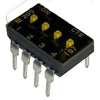 CTS Electronic Components 209-4MST DIP Switches 4 switch sections SPST